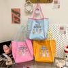 New Canvas Bag Ins Wind Versatile Shoulder Bag Large Capacity Cartoon Nylon Double-sided Back Canvas Commuter Tote Bag