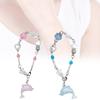 Handcrafted Dolphin Pendant Bracelet Cute Star Beaded Wristband Adjustable Chain Aesthetic Jewelry Gift for Women Girls