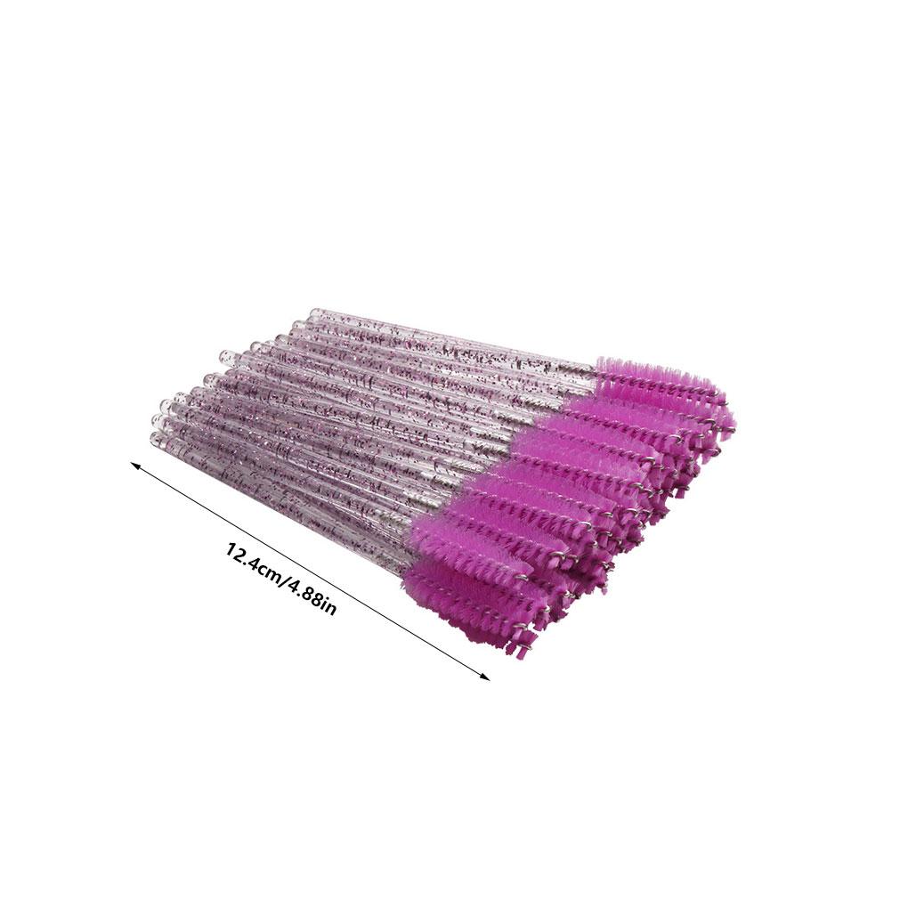 Pack of 50 Eyelash Brush Multicolored Makeup Tools Applicator Eyebrow Tweezer Eyelashes Clip Brow Brushes