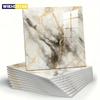 PVC Peel & Stick Marble Tiles, Mixed Marble Pattern Self‑Adhesive Wall Floor Sticker, Waterproof DIY Home Renovation Decor
