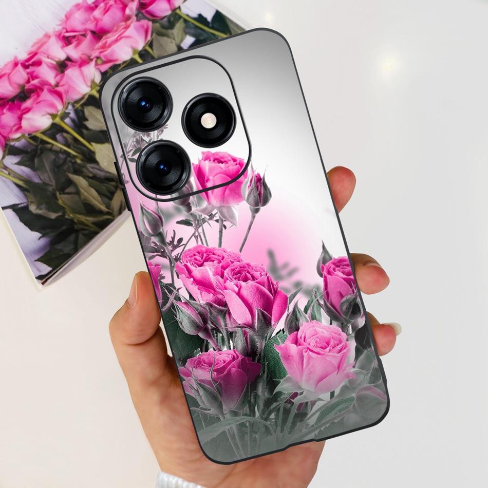 Phone Case For Tecno Spark 10 10C 2023 Fashion Flower Cat Butterfly Soft Silicone TPU Cases For Tecno Spark10 Spark10c KI5q KI5k