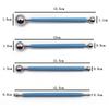 4-Piece Stainless Steel Spherical Ball Rod Carving Set for Fondant & Polymer Clay