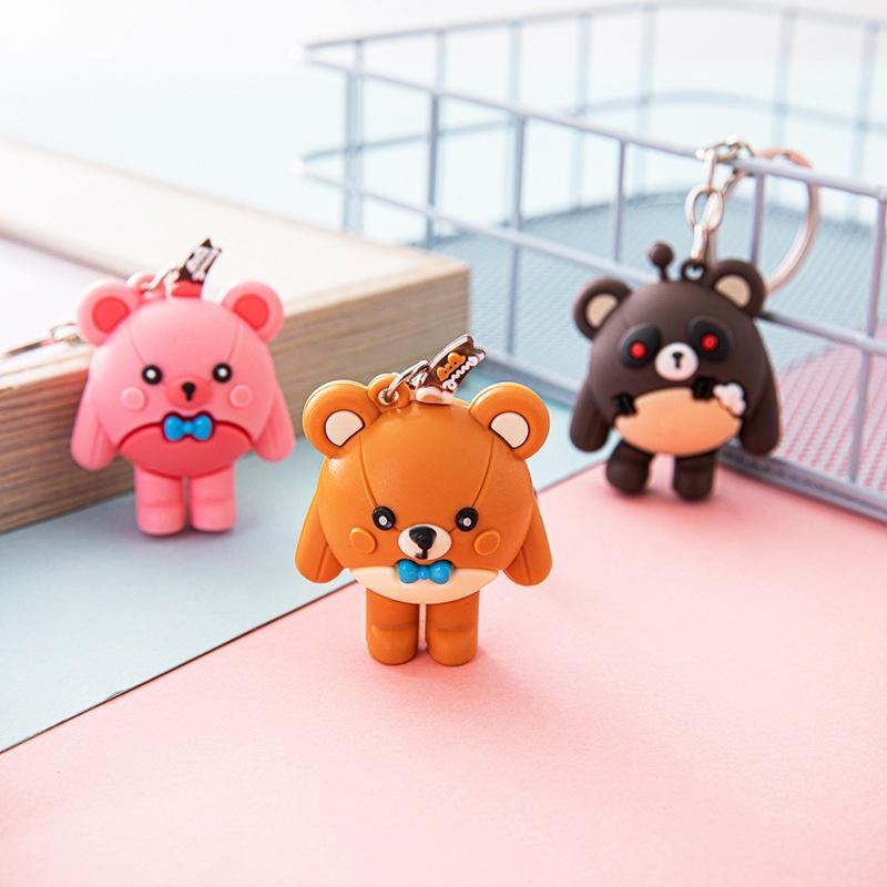 Keychain Eggie Party Pendant Bear Figure Keyring Bag Decoration Kid Gift Unisex