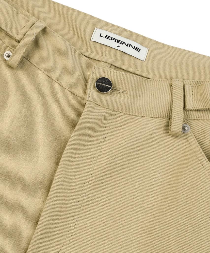 LERENNE Carpenter Bermuda Pants - Beige