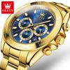 OLEVS 6638 Automatische Herrenuhr Original Luxusmarke Mechanische Armbanduhr für Herren Wasserdicht Chronograph Goldene Uhren für Herren