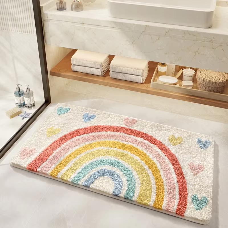 Tappeto Morbido di Lusso in Imitazione Cashmere, Adatto per Porte d'Ingresso, Camere da Letto, Scale e Tappetini da Bagno.