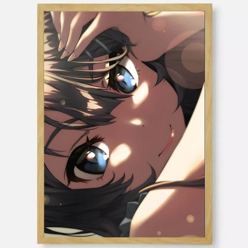 Anime Sakurajima Mai Poster HD Art Sticky Wall Waterproof Home Living Room Bedroom Bar Aesthetic Decoration