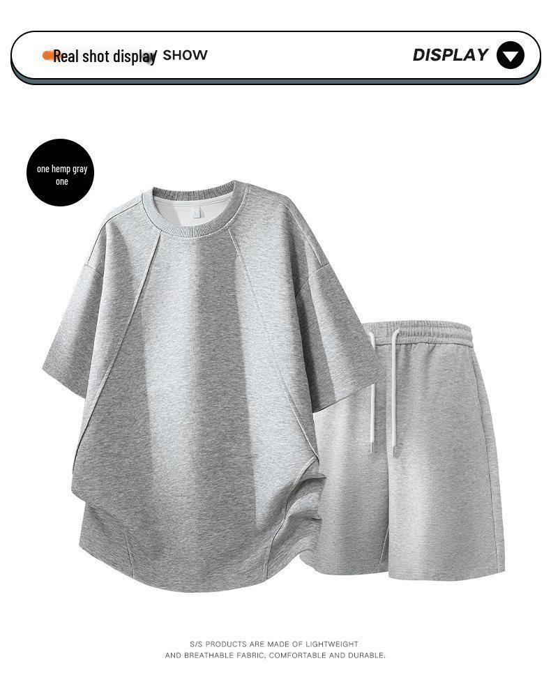 2026 Men's Fashion Deconstructed Short-Sleeved T-shirt & Casual Shorts Sportswear Set