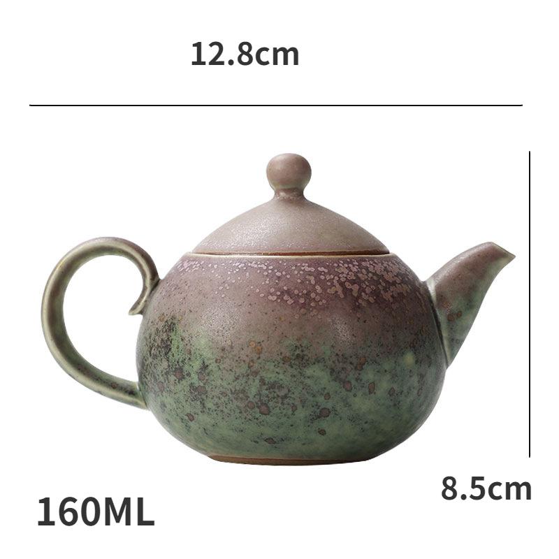 Vintage Brewing Teapot Rough Pottery Rust Glaze Single Pot Ceramic Kung Fu Tea Set