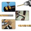 Titanium Plated 13pc Straight Shank Twist Bit 1.5-6.5mm Plastic Bag Package Drill Bit Electric Tool Accessory Set