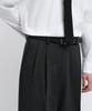 MUSINSA STANDARD Real Wide Hidden Banding Slacks [Charcoal Gray]