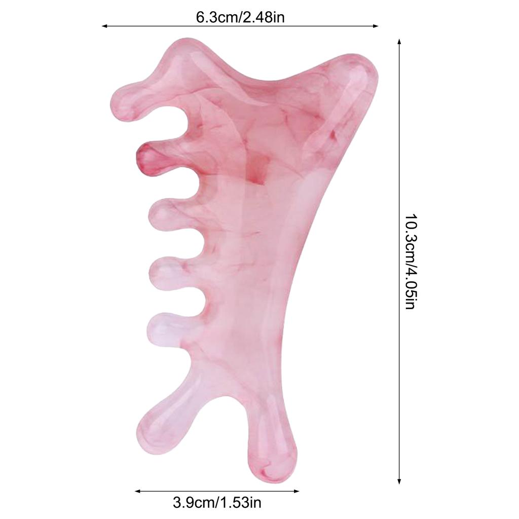 Multifunctional Resin 4 In 1 Scraping Gua Sha Massage Comb For Relaxation Skin Care And Body Therapy