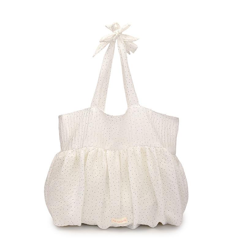 New pleated shoulder bag simple casual large-capacity tote bag women's versatile commuter handbag