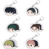 Porte-clés Acrylique pour Jjk Megumi Fushiguro Yuta Okkotsu Maki Zenin Choso Yuji Itadori Style Couché Boucle de Clé Acrylique Anime