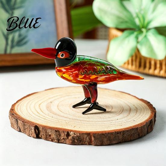 Künstlerische Glas-Tierornamente Handgeblasene Vogel-Figuren Bunte Mini-Statuen Kunstgeschenke für Liebhaber Teetisch Bücherregal Heim-Schreibtisch-Dekor Kristall