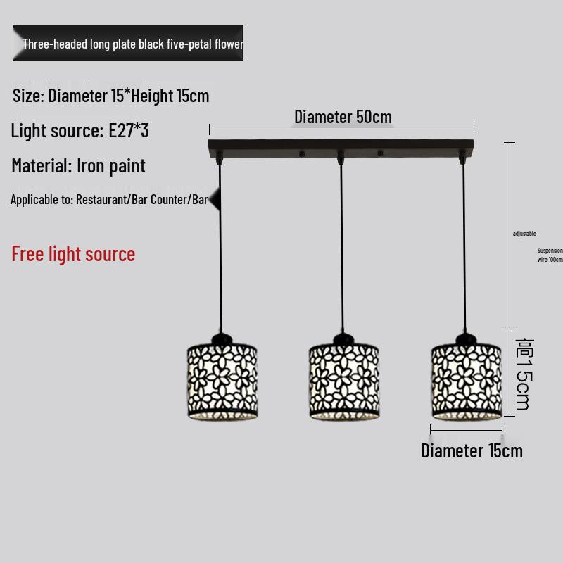 Creative LED Pendant Light - Single or Triple Head for Dining or Bar Areas