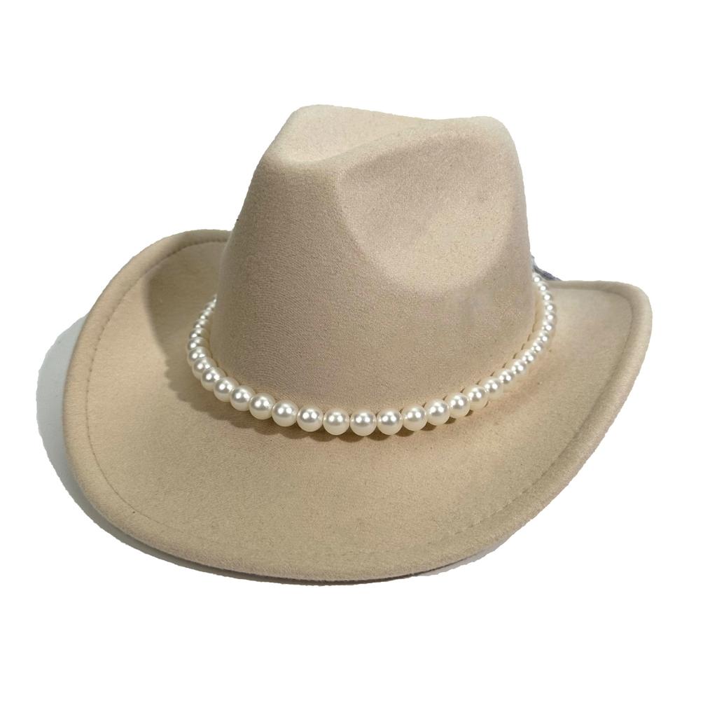 Western Cowboy Hat Men'S And Women'S Light Luxury Top Hat Premium Versatile Jazz Hat