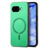 For Google Pixel 9a Leather Back Case Compatible with MagSafe Skin-touch Phone Cover