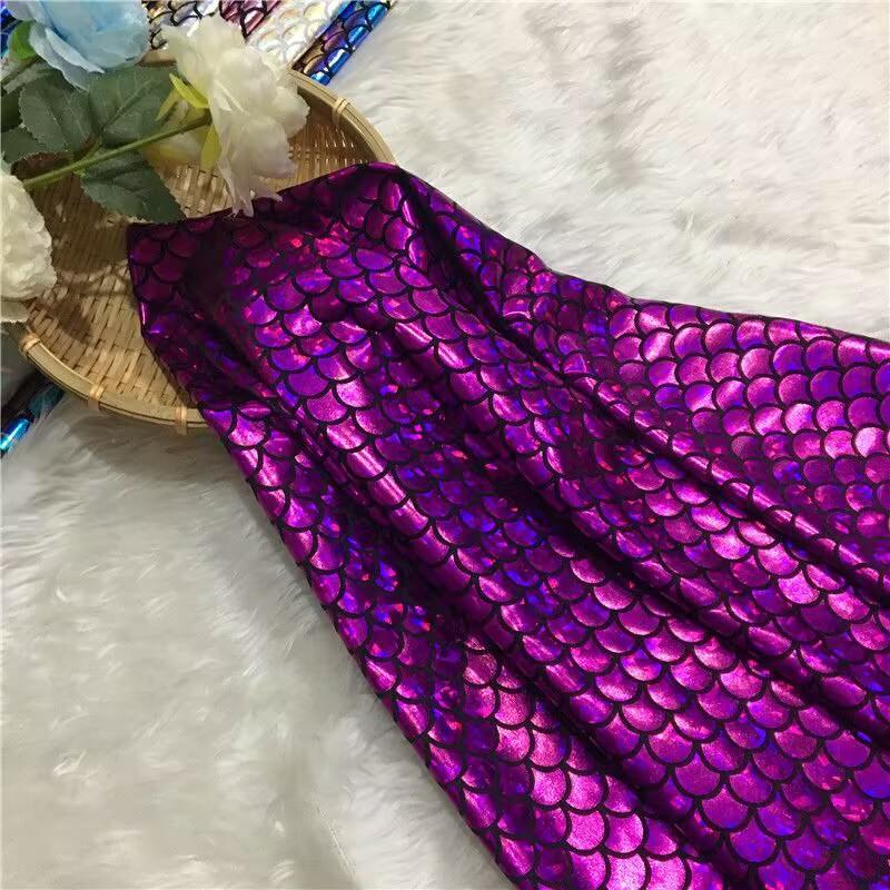 Fischschuppen Glitzerstoff Elastizität DIY Bühnenauftritt Kostüme Hochzeitsfeier Dekoration Nähen Meerjungfrau Badeanzugstoff