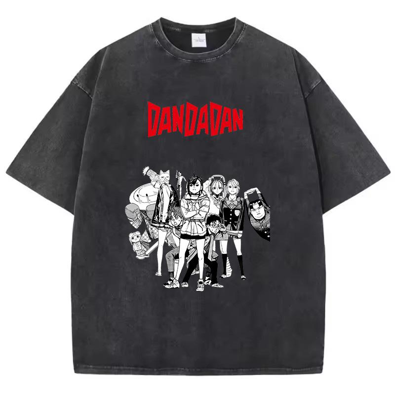 Baumwolle Gewaschen Dandadan Okarun T-Shirt Herren Japanischer Anime T-Shirt Cartoon Hohe Qualität T-Shirt Ästhetisch Mode T-Shirt Männlich