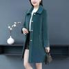 Veste Longue Épaissie d'Hiver en Fourrure d'Agneau Laine Manteau Mères Femmes d'Âge Moyen Tendance Polyester