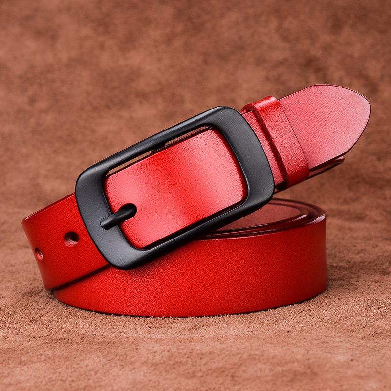 Women'S Leather Belt Cowhide Belt Casual Pants Belt