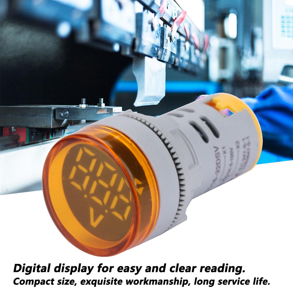 

Світлодіодний вольтметр Сигнальна лампа Цифровий дисплей Вимірювач напруги постійного струму Індикатор Кругла лампа Тестер(Жовтий)