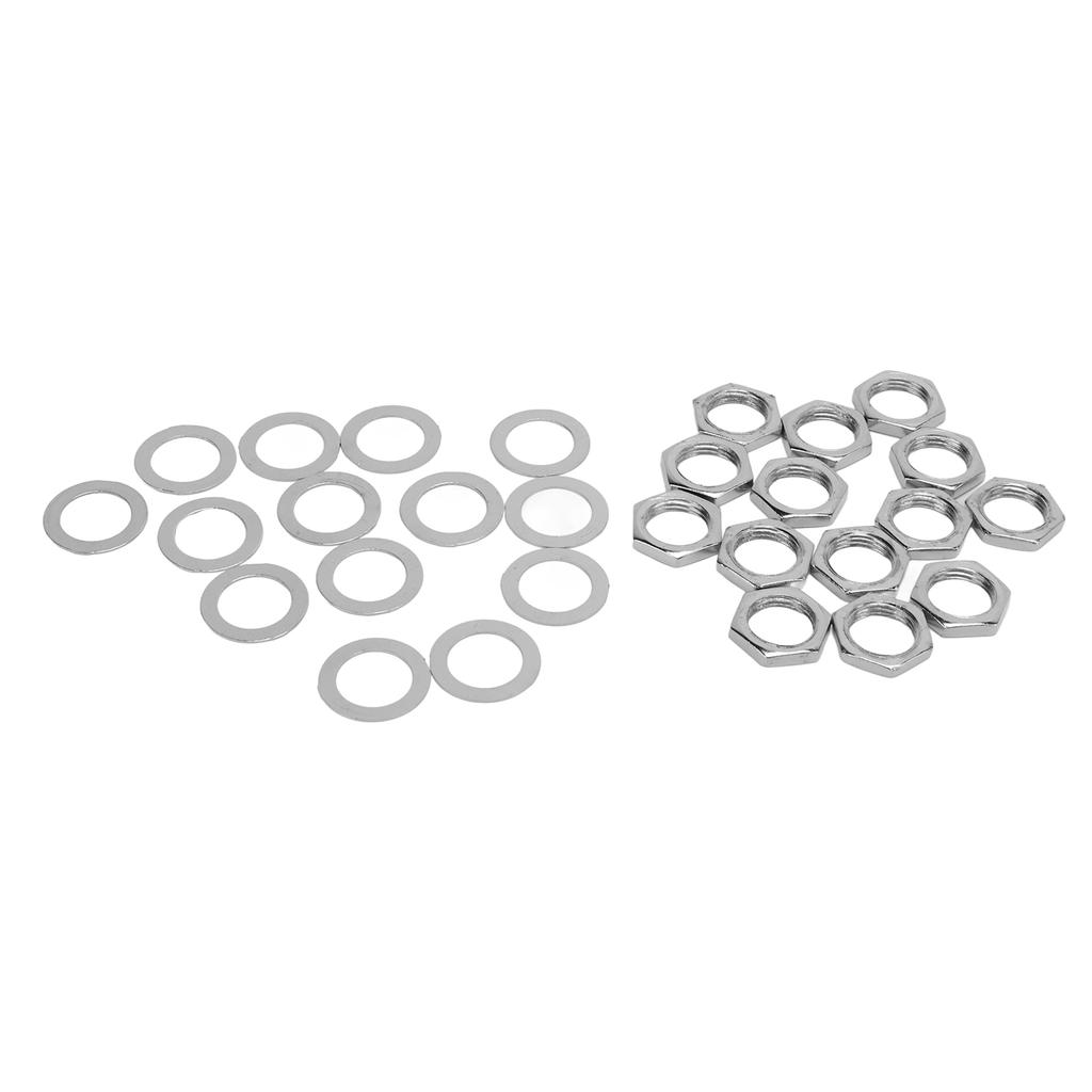 Nut Washer Kit Instrument Socket Connector Fasteners for Electric Guitar Bass M9 Female