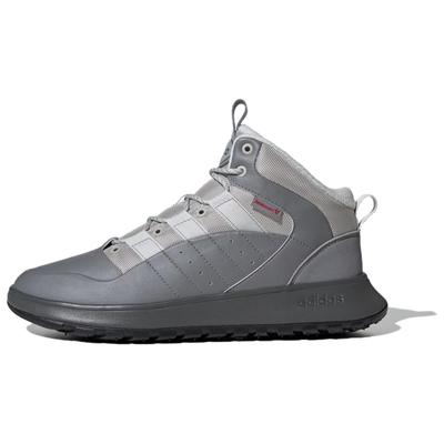 Slip-Resistant Warm Mid-Top Vintage Basketball Shoes Unisex Gray Sneakers JP7717