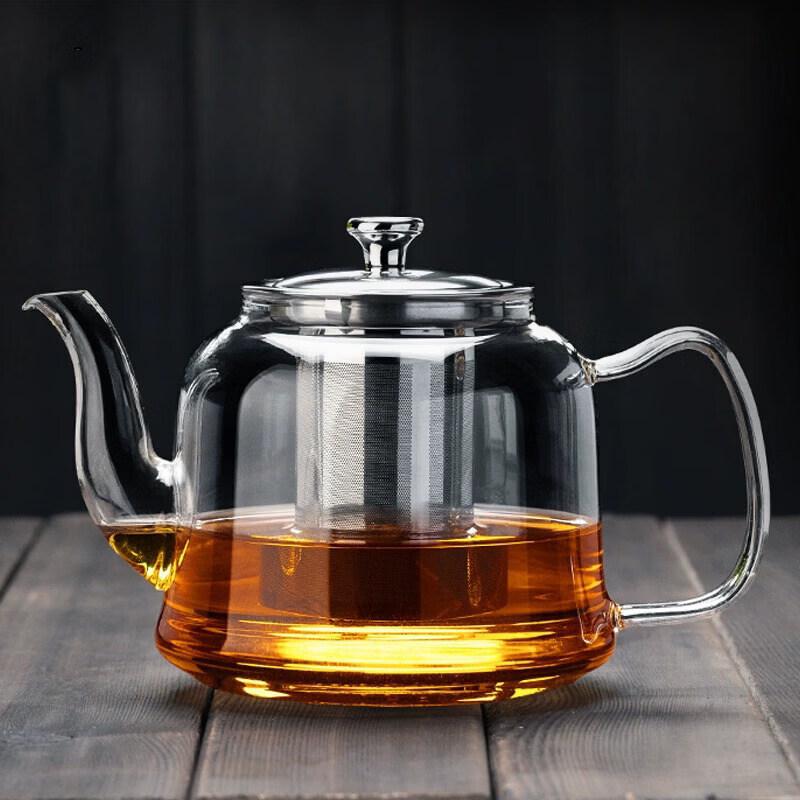 Large Capacity Heat-Resistant Glass Tea Kettle