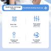 Portable Handheld Fan USB Rechargeable Mini Pocket Personal Cooling Fan 3 Speed for Travel Outdoor Home Office Concert Sports