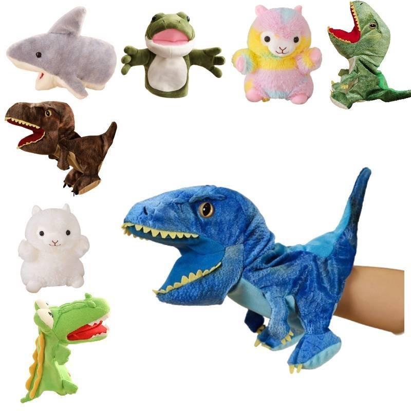 Cute Rainbow Alpaca Dinosaur Lion Cat Plush Toy Puppet For Kids Storytelling 20cm