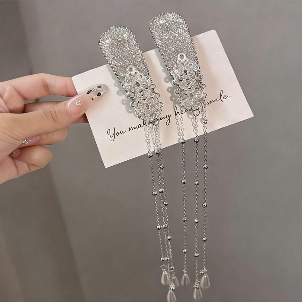 1Pcs/1Pair Retro Tassel Hair Clip Ethnic Style Waterfall Fringe Hairclip Wedding Party Jewelry