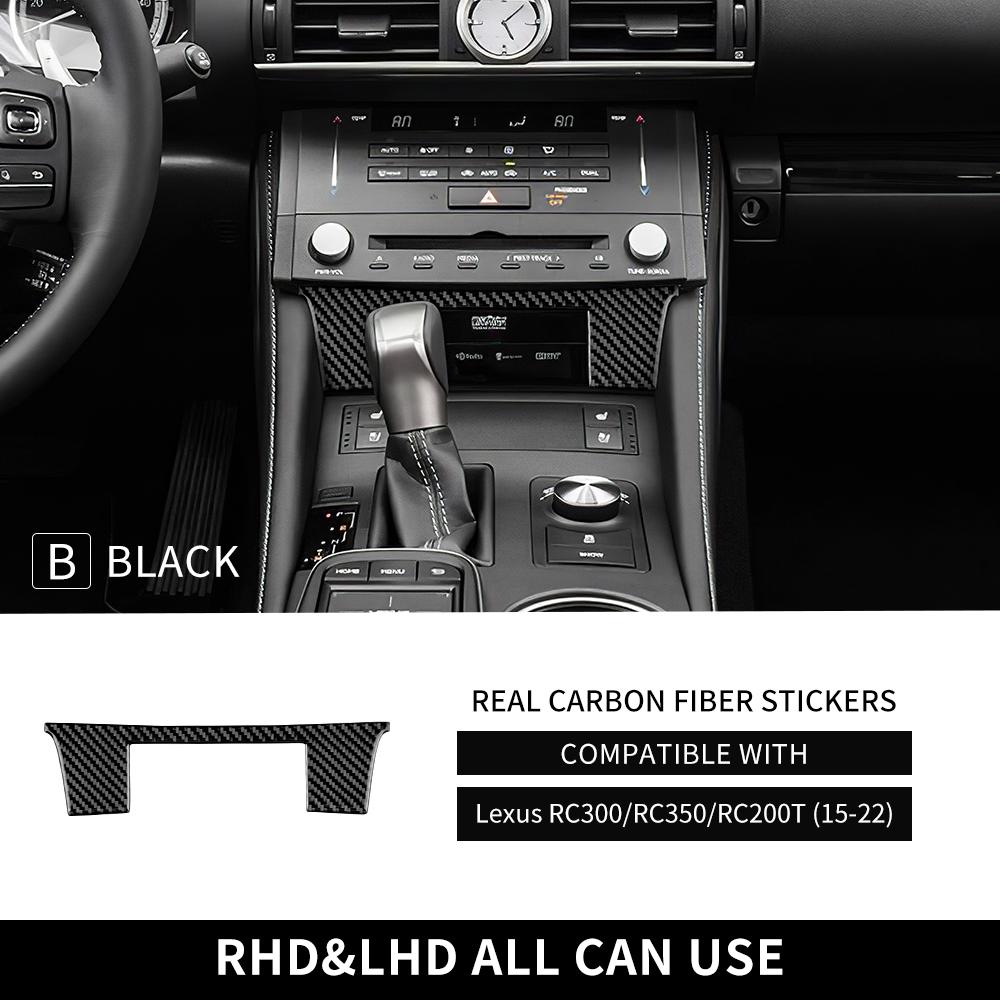 

Real Carbon Fiber Sticker For Lexus RC300 RC350 RC200T 2015-2025 Car Center Console Interior Trim Decor Accessories