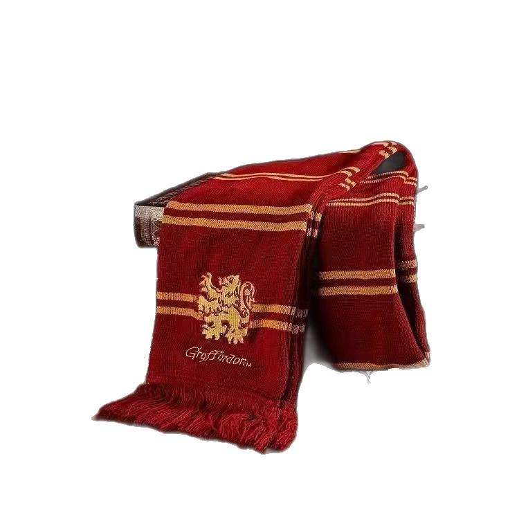 Harry Potter Nebelvír a Zmijozel Vyšívaný Šál Snood z Umělého Kašmíru