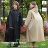 Kinder Unisex Langer Dicker Wasserdichter Poncho für Schule und Radfahren