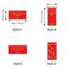 6PCS Rectangular Xmas Currency Envelopes Xmas Tree Pattern Christmas Gift Red Packets  Families