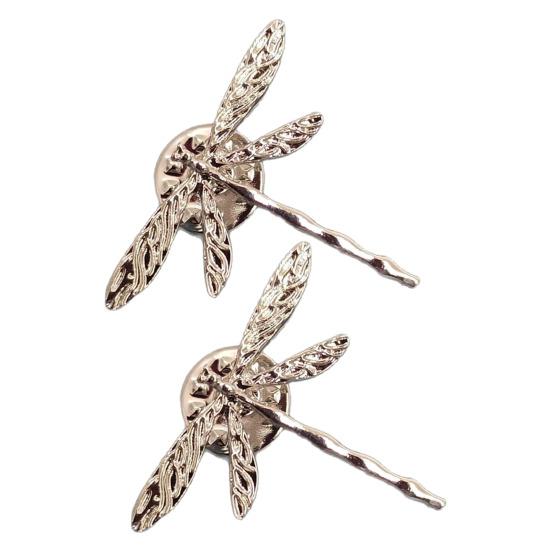 1/2 stk. Broche til Kvinder, Dekorative Kraveknap med Libelle-design, Praktisk Tilbehør til Trøjer, Kjoler, Jakkesæt, Hatte