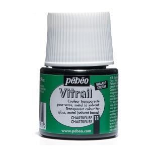 Farba do witraży - Pébéo - Chartreuse - 45ml - Przezroczysta - Błyszcząca chartreuse