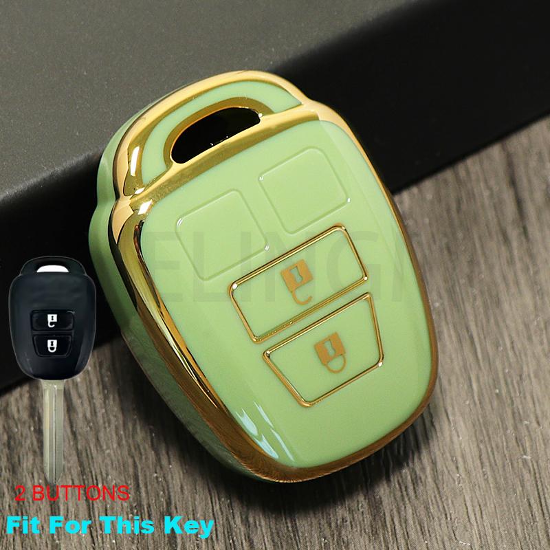 TPU 2/3/4 ButtonsCar Key Cover Case For Toyota Camry Prius Corolla RAV4 Sienna 2014 2015 Shell Fob Protected Holder Accessories