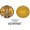 Pure Gold 999 Mobile Phone and Refrigerator Sticker Set: Princess Wealth Design with Gold Flakes