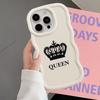 Soft Phone Cover Case for iPhone 15 Plus XR 13 11 8 14 16 Pro Max 17 Air 12 Crown Queen King Letter