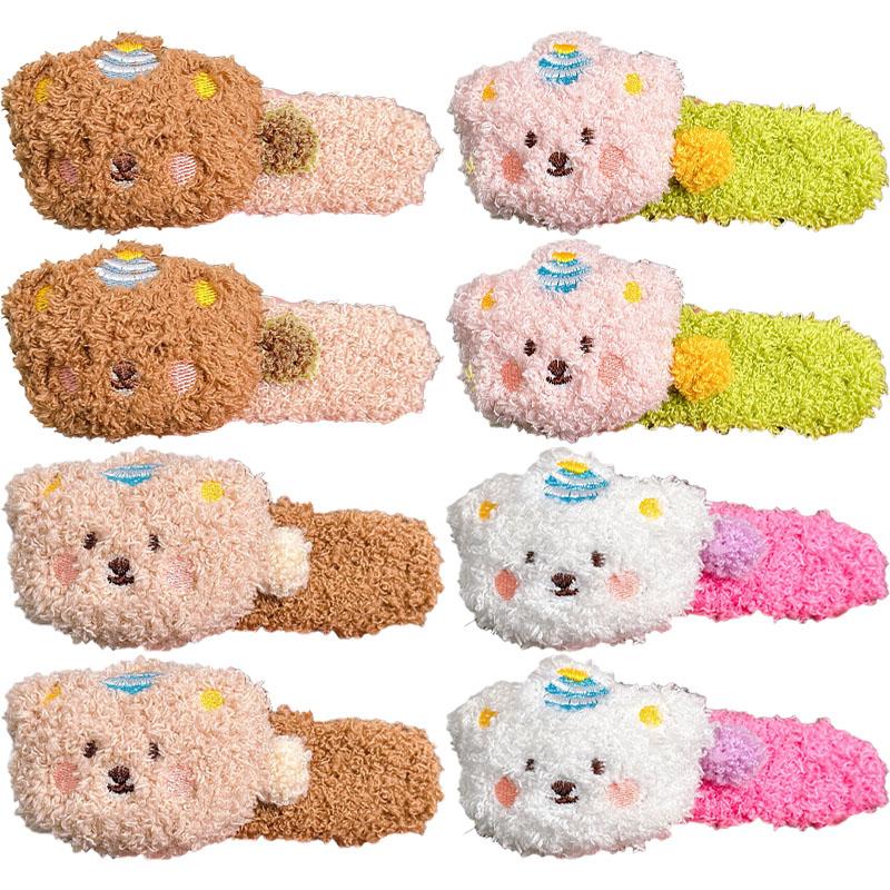 Plush Bear Hair Clip Women Cute Large BB Clip Sweet Simple Hair Accessories