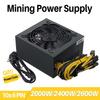180V-264V 2000W 2400W 2600W ATX ETH Bitcoin Mining Power Supply 95% Efficiency Support 10 Display Cards GPU For BTC Bitcoin Miner