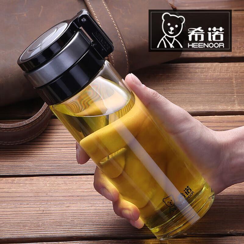 Heenoor Portable Glass Tea Infuser Water Bottle