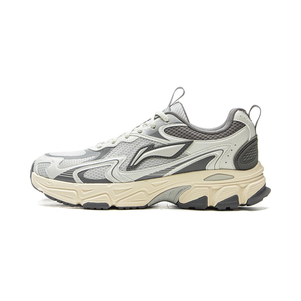New LiNing Carefree V2 Cushioning, Slip Resistant, Abrasion Resistant, Rebound Low Top Running Shoes Men's Gray ARXV007-1