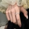 VENTFILLE 925 Sterling Silver Zircon Fashion Ring For Women Clear Simple Versatile Temperament Party Gift Jewelry New Trendy