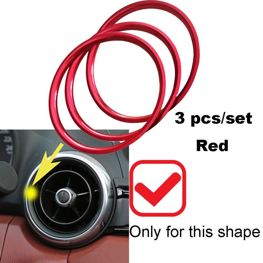 Bil Klimaanlegg AC Vent Uttak Ring Trim For Mazda MX-5 MX5 mazda 2 CX-3 CX3 RF ND Bil