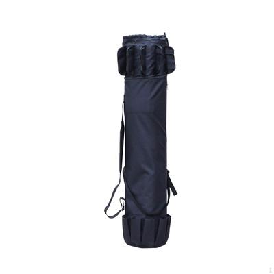 Canvas Fishing Rod & Reel Organizer Bag Travel Carry Case Bag, Holds 5 Poles Tackle