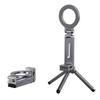Foldable Magnetic Phone Holder Tripod with 360° Rotation for Live Streaming and Desktop Use
